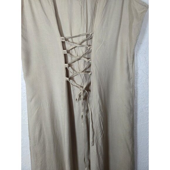 Southwest Canyon Womens Button Down Collared Dress Lace Up Back Sleeveless XL - Picture 5 of 6